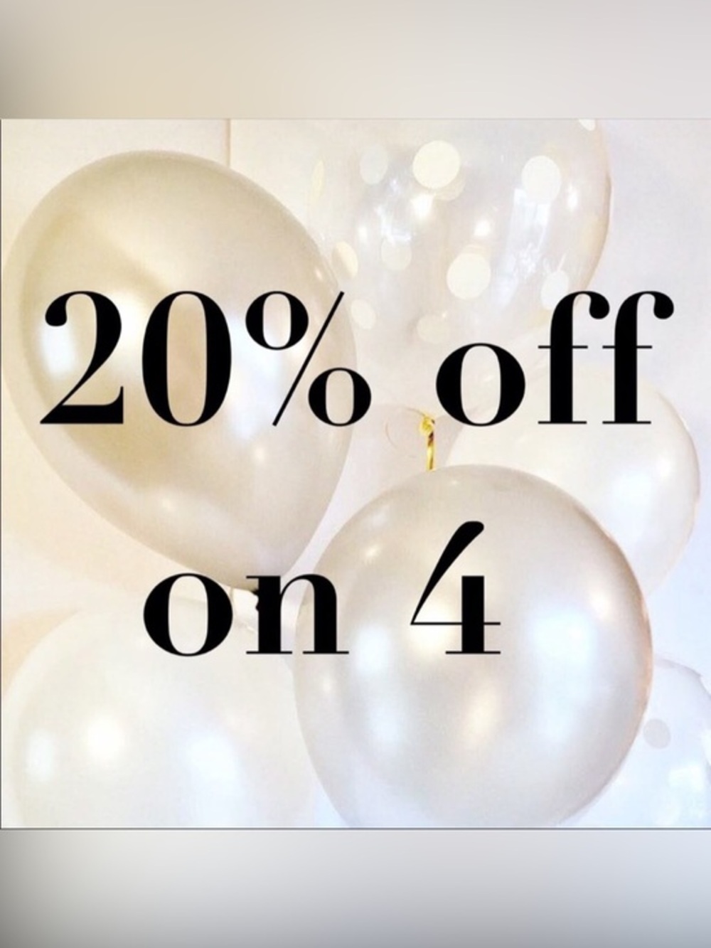 **Bundle 4 Items Get 20% Off**